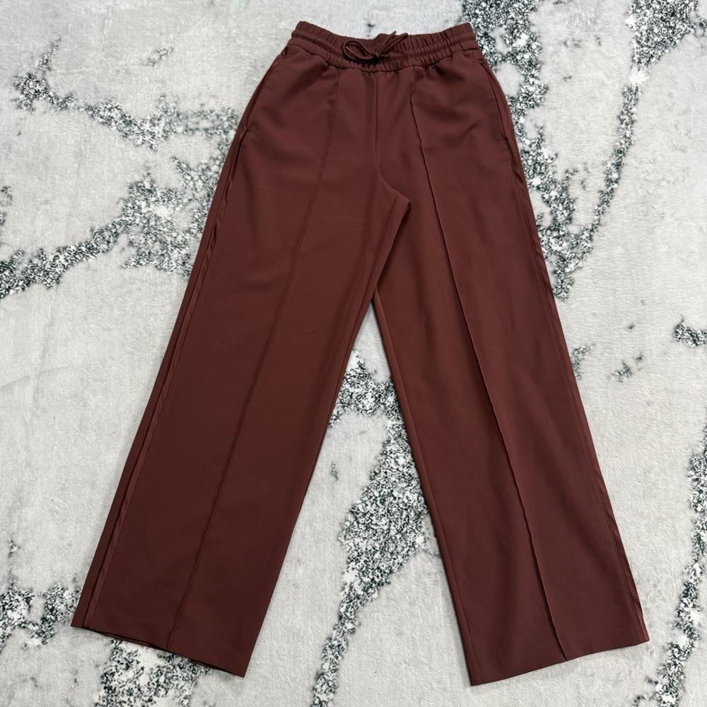 Athleta Endeavor High Rise Pants‎ XS Rust Drawstring Stretch Travel Athleisure